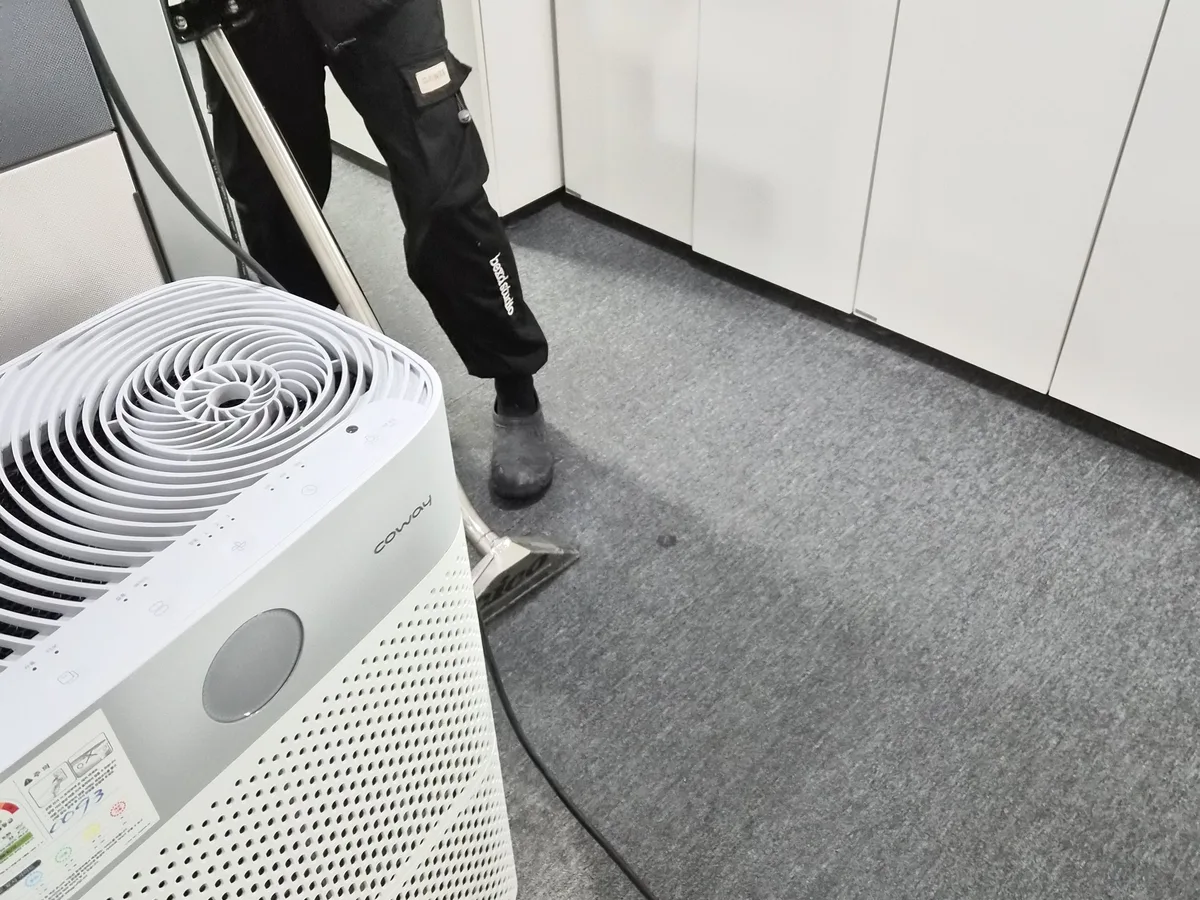 제물포구 신흥동1가 사업장 로비·복도 카페트 바닥 위생청소 사례 - 행진크린